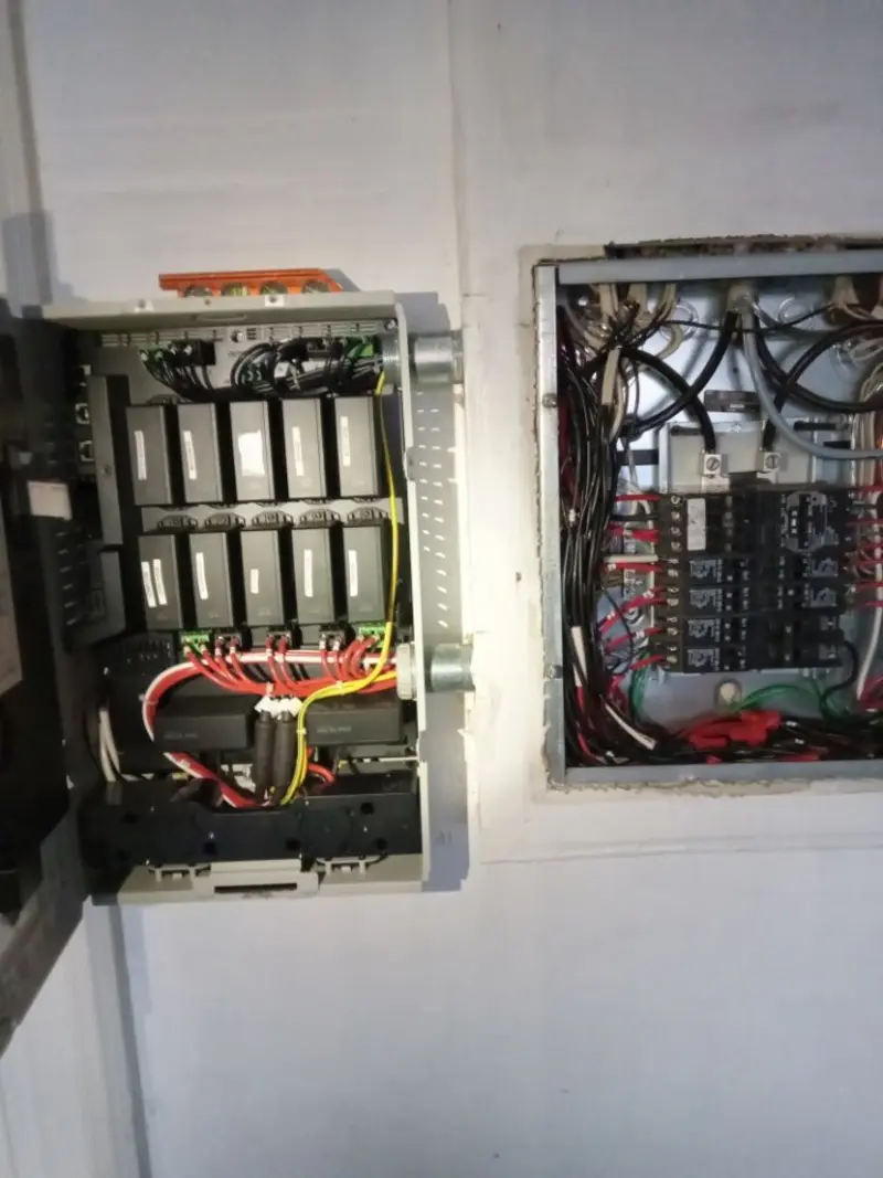 Electrical panel upgrade completed for Security Camera Wiring in Enfield
